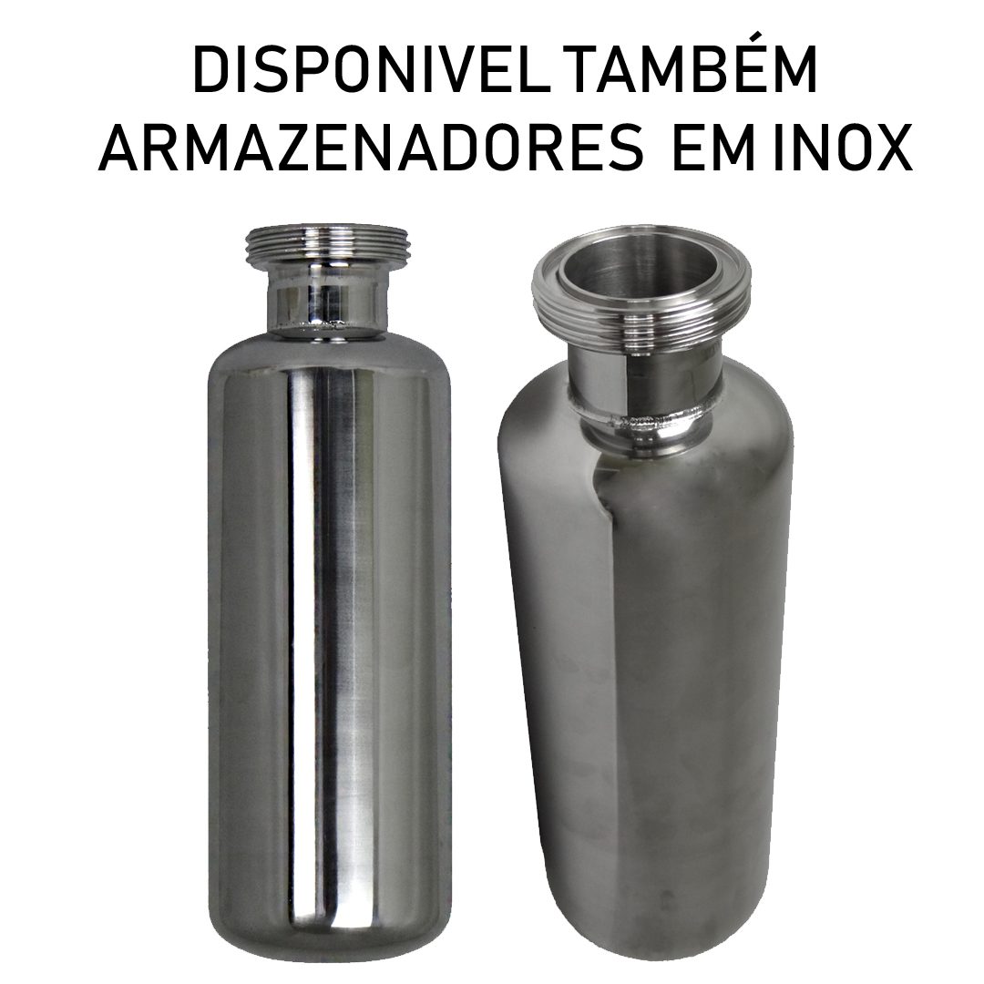 Stainless steel sample storage container for collector