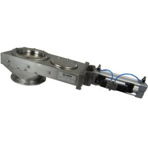 Pneumatically operated stainless steel knife gate valve