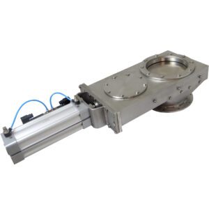 Pneumatically operated stainless steel knife gate valve
